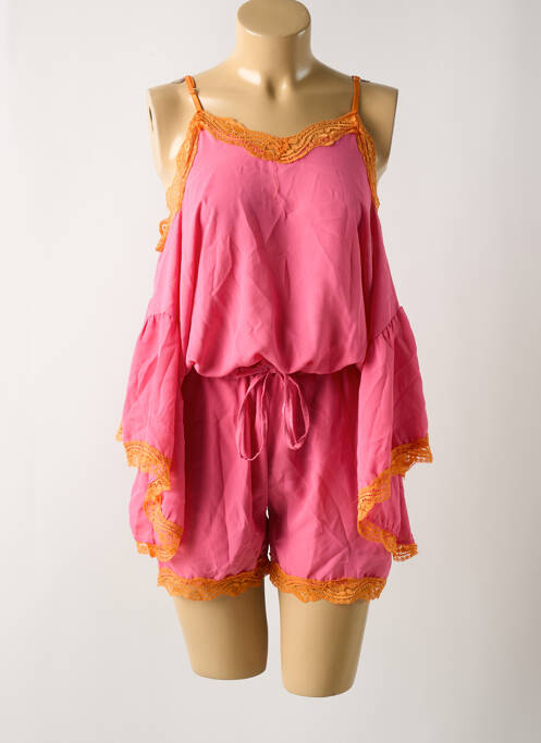 Salopetă scurtă roz BRIEFLY femeie