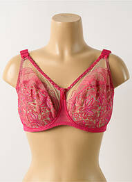 Sutien broderie sutien cupe întregi cu decolteu înalt roz EMPREINTE femme