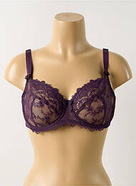 Sutien broderie sutien cupe întregi cu decolteu înalt violet EMPREINTE femme