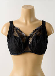 Sutien broderie sutien cupe întregi cu decolteu înalt negru EMPREINTE femme