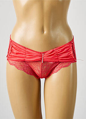Shorty efect material satinat portocalie AIMÉE L. femeie