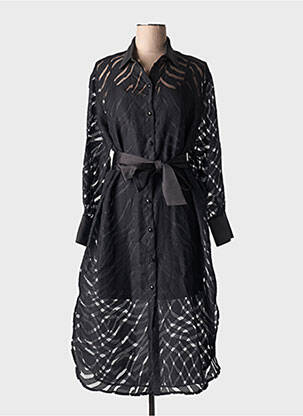 Rochie midi mâneci lungi mâneci lungi negru ACCESS FASHION femeie