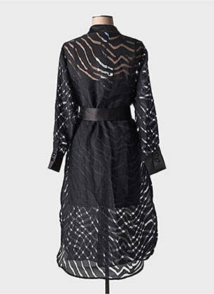 Rochie midi mâneci lungi mâneci lungi negru ACCESS FASHION femeie