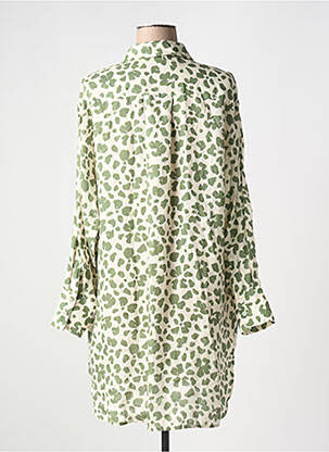 Rochie midi imprimeu fantezie mâneci lungi verde REPEAT femeie