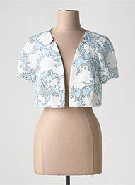 Bolero mâneci scurte alb FUEGO WOMAN femme