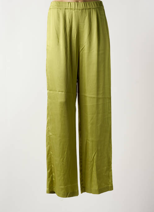 Pantalon larg verde LAUREN VIDAL femeie