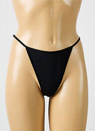 Șnur efect material satinat negru BARBARA femme