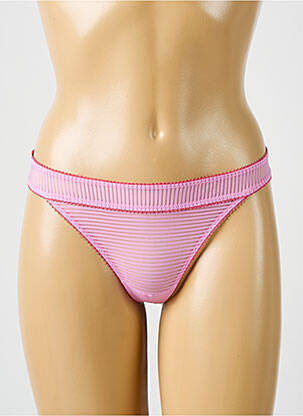 Tanga efect material satinat roz DIESEL femeie