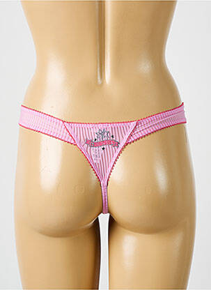 Tanga efect material satinat roz DIESEL femeie