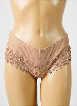 Shorty efect material satinat culoare piersică LINGADORE femeie
