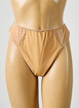 Tanga efect material satinat maro BARBARA femeie