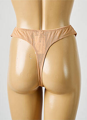 Tanga efect material satinat maro BARBARA femeie