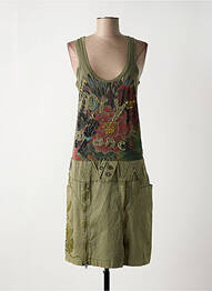Rochie midi fără mâneci fără mâneci verde DESIGUAL femme