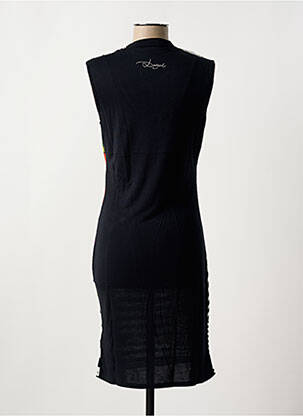 Rochie midi imprimeu floral fără mâneci negru DESIGUAL femeie