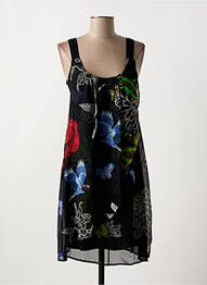 Rochie midi croială fluidă fără mâneci negru DESIGUAL femme