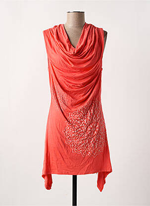 Tunică fără mâneci portocaliu DESIGUAL femeie