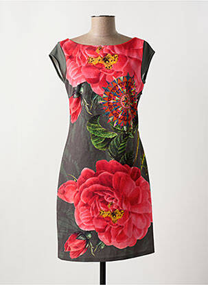 Rochie scurtă mâneci scurte mâneci scurte verde DESIGUAL femeie