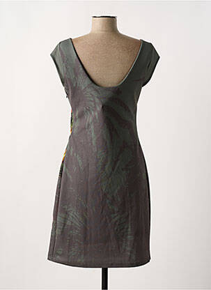Rochie scurtă mâneci scurte mâneci scurte verde DESIGUAL femeie