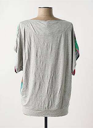 Tricou guler rotund mâneci scurte gri DESIGUAL femeie