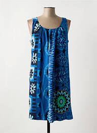 Rochie midi croială fluidă fără mâneci albastru DESIGUAL femme