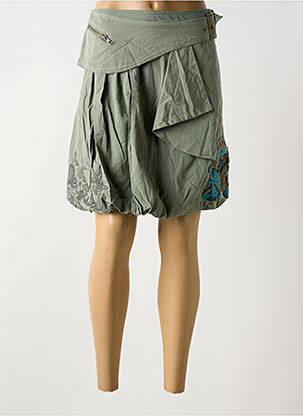 Fustă scurtă verde DESIGUAL femeie