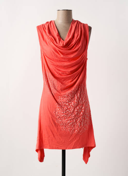 Tunică fără mâneci portocaliu DESIGUAL femeie