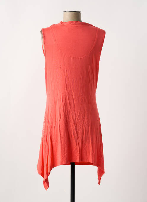 Tunică fără mâneci portocaliu DESIGUAL femeie