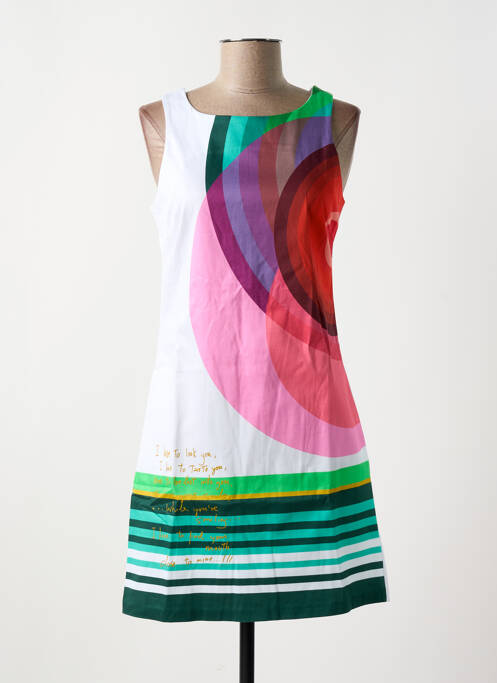 Rochie scurtă alb DESIGUAL femeie