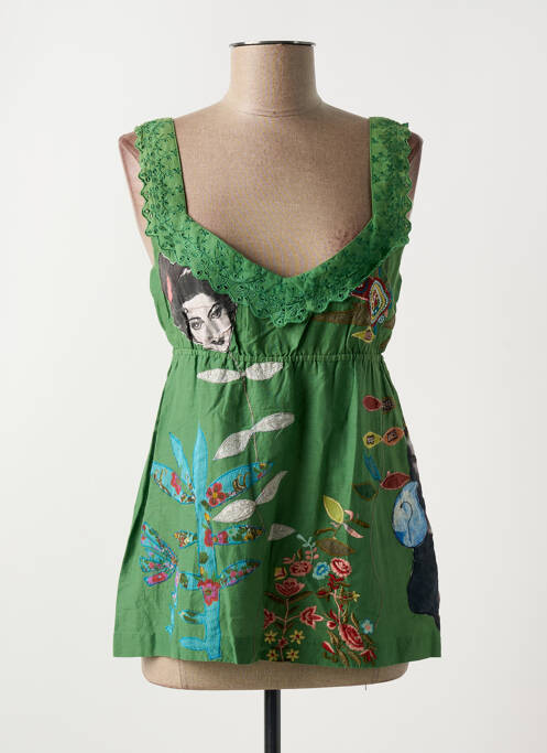 Top verde DESIGUAL femeie