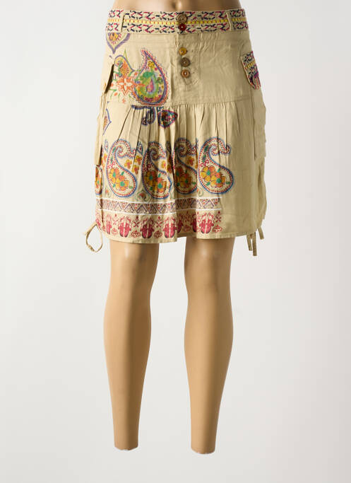 Fustă scurtă bej DESIGUAL femeie