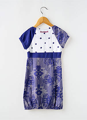Rochie midi mâneci scurte mâneci scurte violet DESIGUAL fată