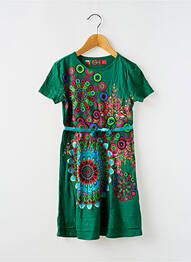 Rochie midi mâneci scurte mâneci scurte verde DESIGUAL fille