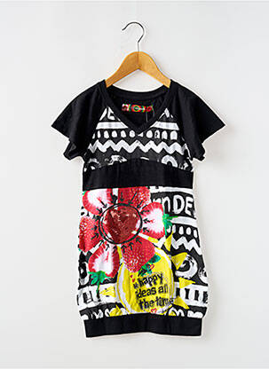 Rochie midi mâneci scurte mâneci scurte negru DESIGUAL fată