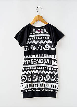 Rochie midi mâneci scurte mâneci scurte negru DESIGUAL fată