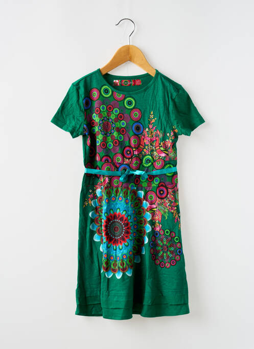 Rochie midi verde DESIGUAL fată