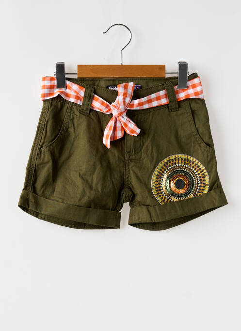 Șort verde DESIGUAL fată