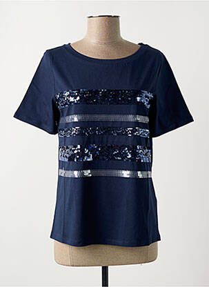 Tricou serigrafie mâneci scurte albastru DIANA GALLESI femeie
