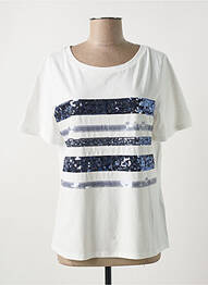 Tricou serigrafie mâneci scurte alb DIANA GALLESI femme