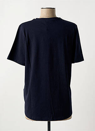 Tricou serigrafie cu strasuri mâneci scurte albastru MARIA BELLENTANI femeie