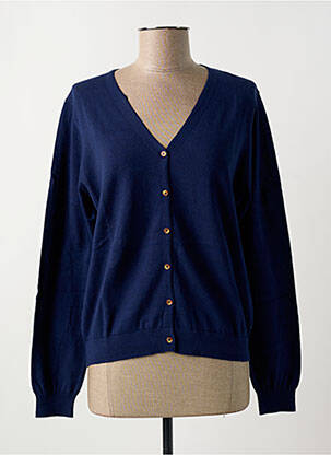 Vestă cu mâneci lungi albastru YERSE femeie