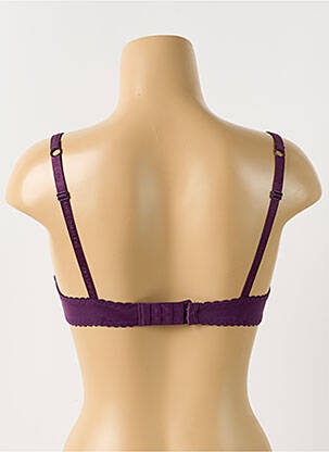 Sutien efect material satinat sutien cupe întregi cu decolteu înalt violet SANS COMPLEXE femeie