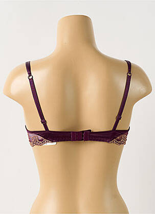 Sutien efect material satinat sutien cupe întregi cu decolteu înalt violet LISE CHARMEL femeie