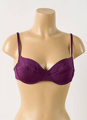 Sutien efect material satinat top sutien modelat violet HUIT femeie