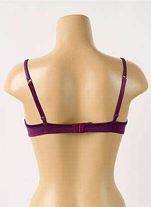 Sutien efect material satinat top sutien modelat violet HUIT femeie