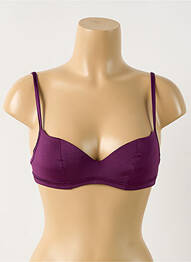 Sutien efect material satinat top sutien modelat violet HUIT femme