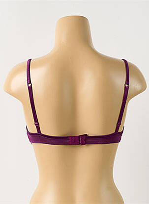Sutien efect material satinat top sutien modelat violet HUIT femeie