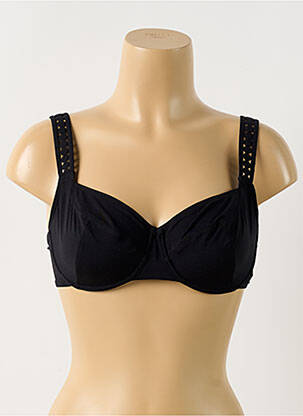 Sutien de costum de baie elasticitate sutien cupe întregi cu decolteu înalt negru EMPREINTE femeie
