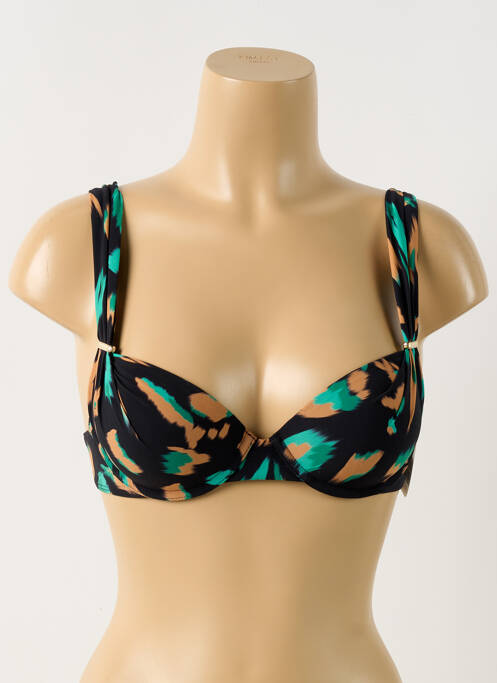 Sutien de costum de baie elasticitate sutien balconet cu decolteu înalt negru AUBADE femme