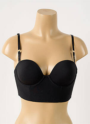 Sutien efect material satinat top sutien modelat negru WACOAL femeie