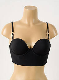 Sutien efect material satinat top sutien modelat negru WACOAL femme